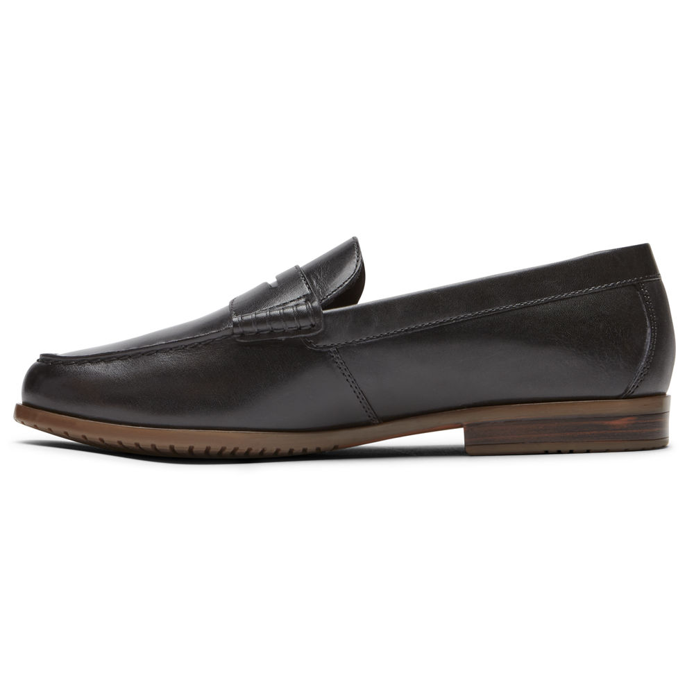 Rockport Loafers Herre Svart - Curtys Penny - SKHI70234